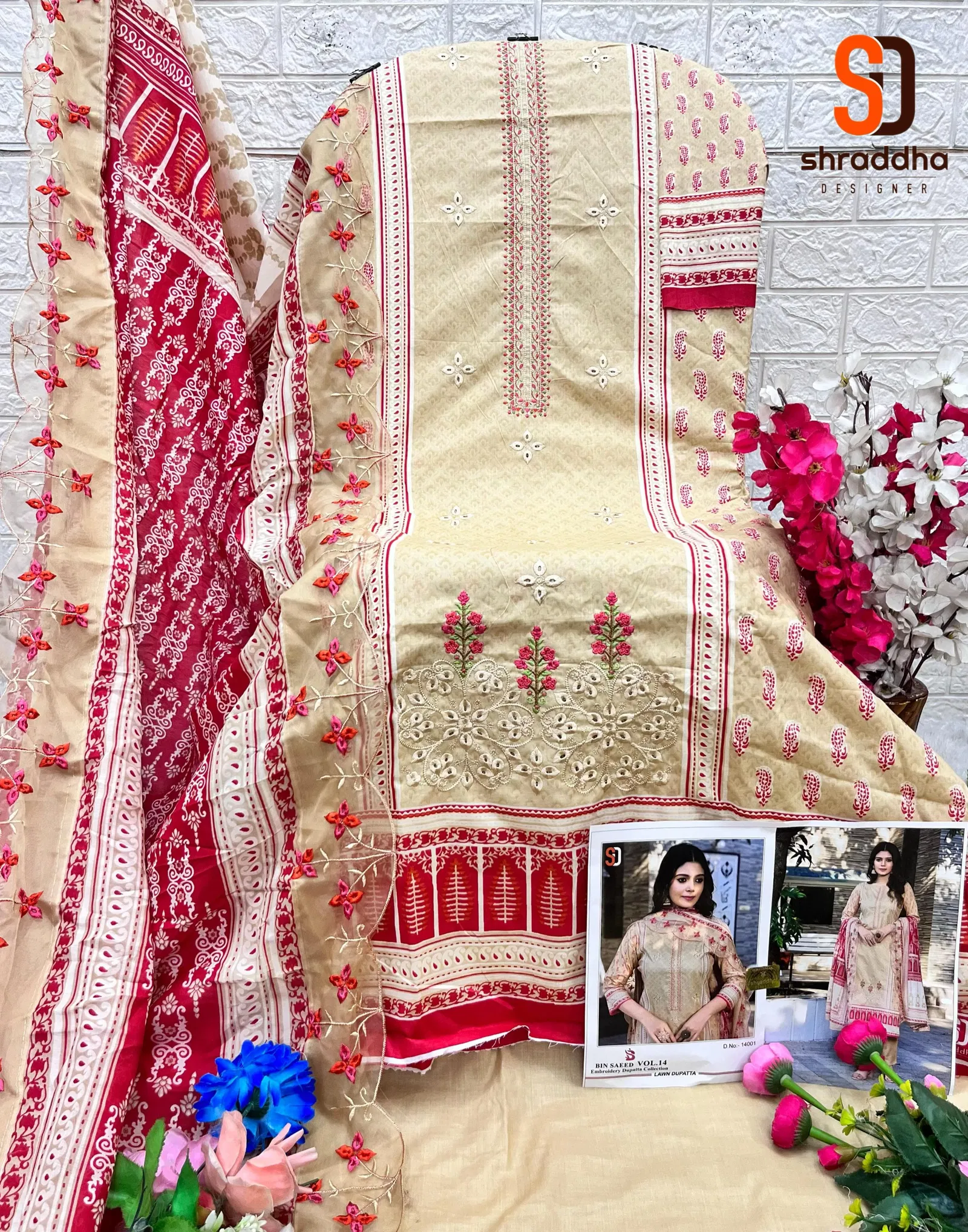 Bin Saeed Vol 14 By Shraddha Designer Cotton Dress Material Surat Wholesale Market